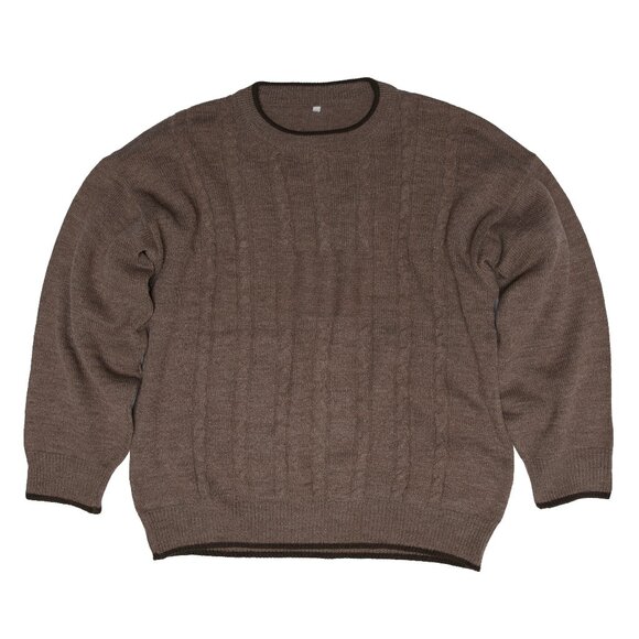 Sundazed (Belgium) Reverse Stocking Stitch Cable Twist Yak Wool Jumper : M - Picture 1 of 3